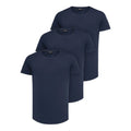 3-pack mörkblåa t-shirts från Amaci & Sons med rund hals