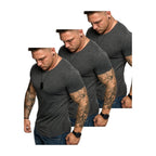 3-pack mörkgråa T-shirts herr från Amaci & Sons framifrån