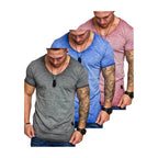 3-pack Amaci & Sons V-ringade t-shirts framifrån