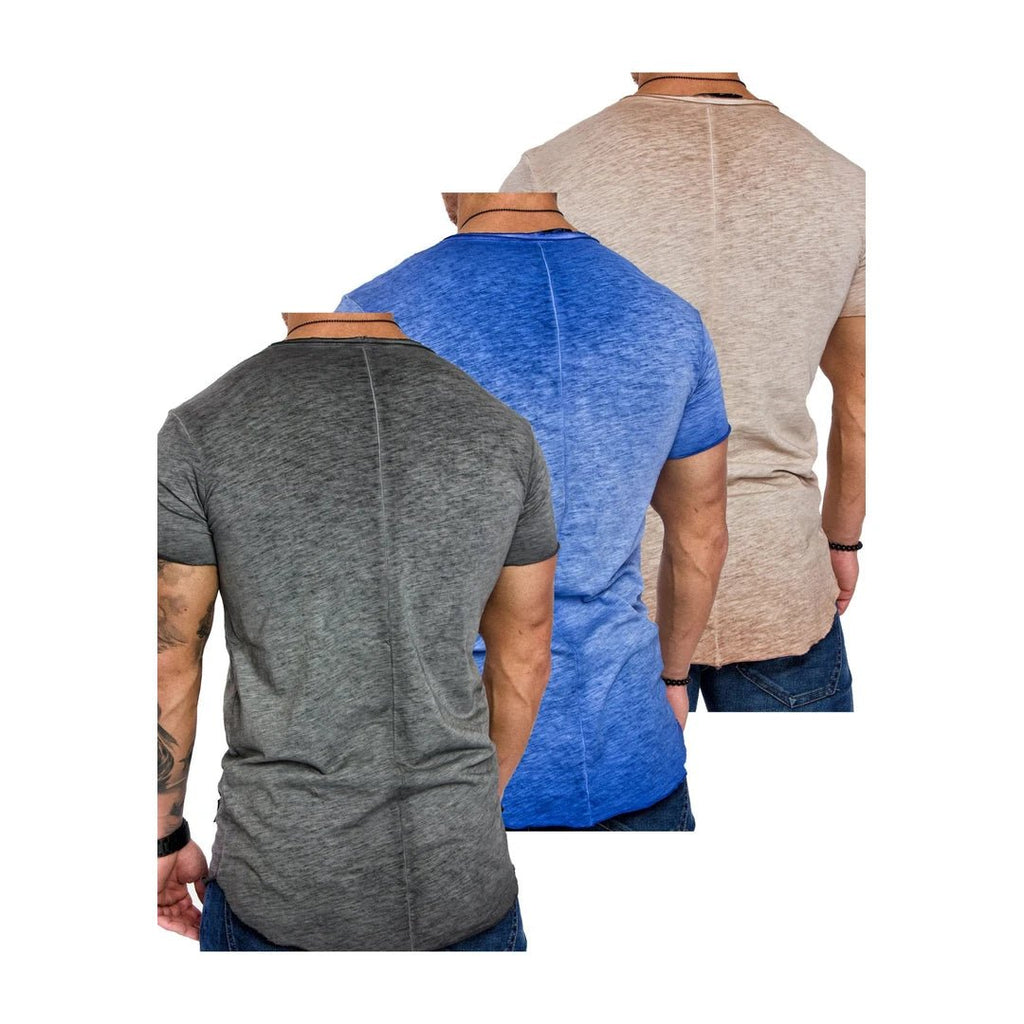 3-pack T-shirts mixade färger Amaci & Sons bakifrån
