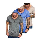 3-pack T-shirts mixade färger Amaci & Sons modell framifrån