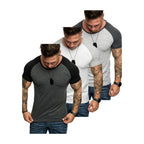 3-pack billiga T-shirts mixade färger framifrån