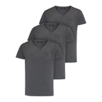 3-pack mörkgråa t-shirts från Amaci & Sons med bröstficka