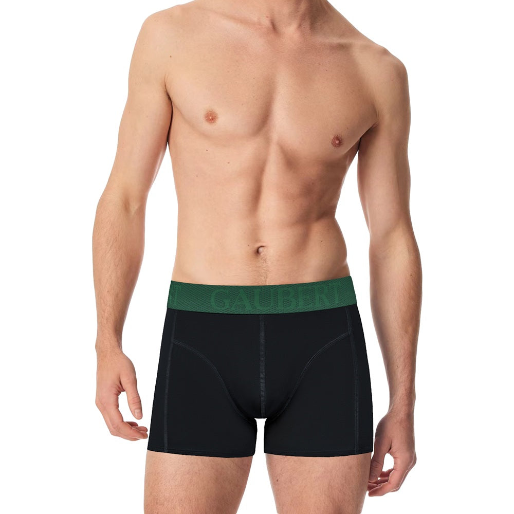 3-pack Bambukalsonger Herr - svarta boxershorts framifrån