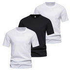 Billiga t-shirts flerpack herr 2 vita och 1 svart