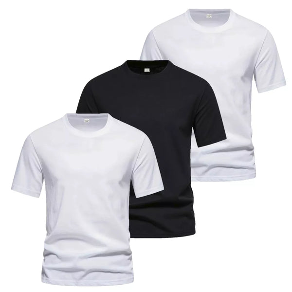 Billiga t-shirts flerpack herr 2 vita och 1 svart