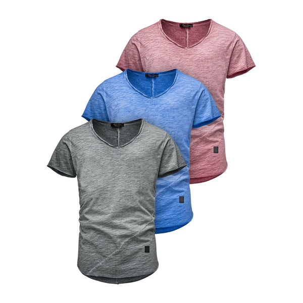3-pack Amaci & Sons V-ringade t-shirts