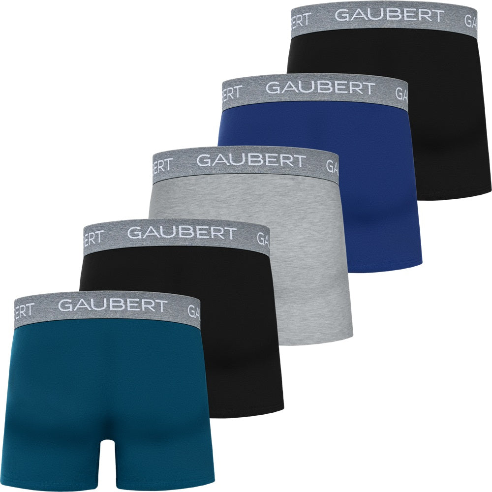 Boxershorts i solida färger 5-pack bakifrån