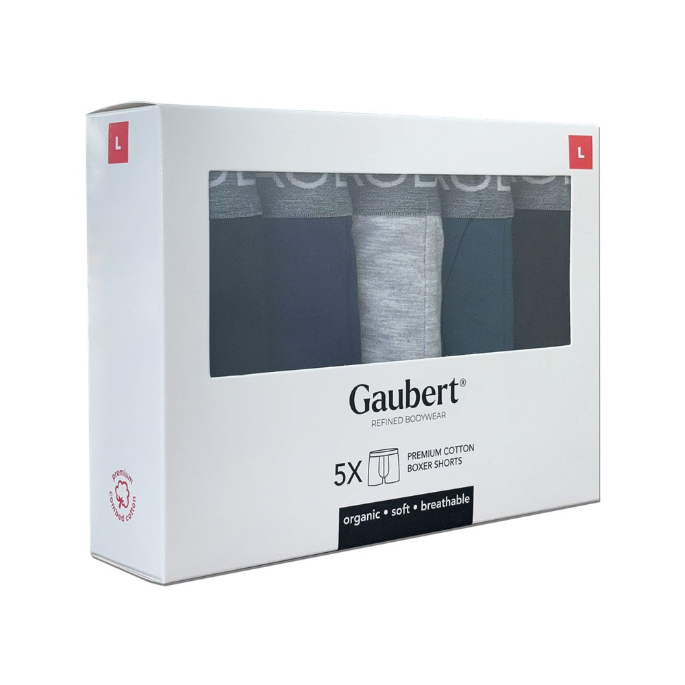 Boxershorts i solida färger 5-pack förpackningen