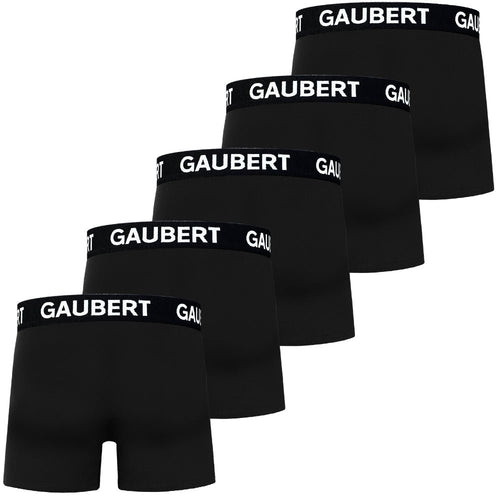5-pack svarta premium boxershorts herr - bakifrån