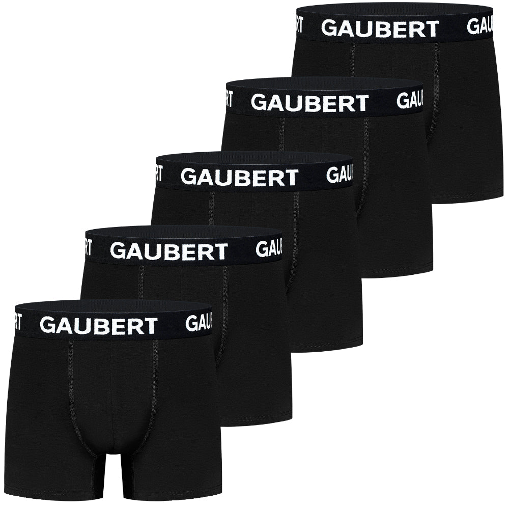 5-pack svarta premium boxershorts herr framifrån