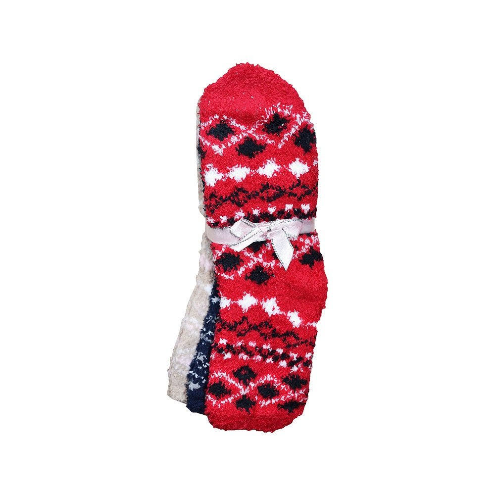 6 par fluffiga varma sockor - Damstrumpor - strumpor med fleeece