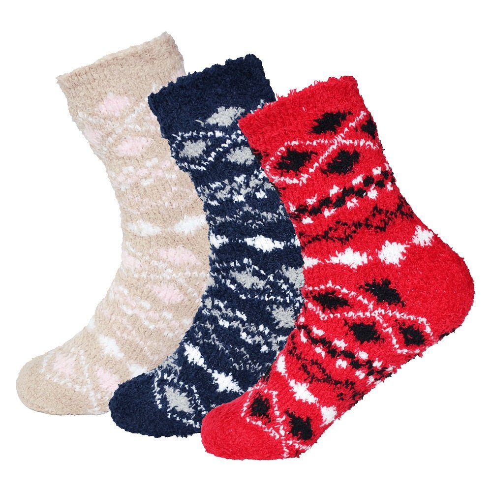 6 par fluffiga varma sockor - Damstrumpor - vinterstrumpor