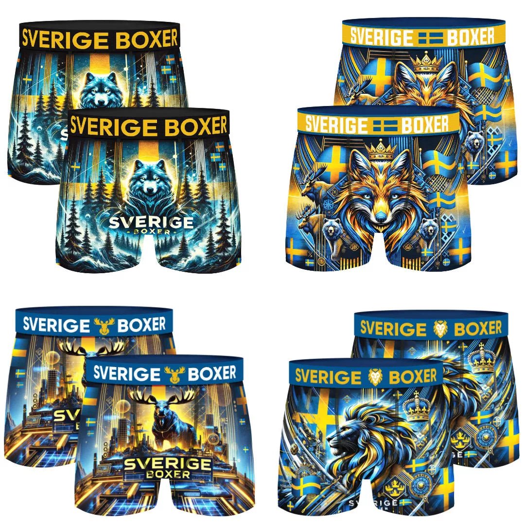 8-pack Kalsonger Sverige Boxer - Herr boxershorts Premium - JHN Sport