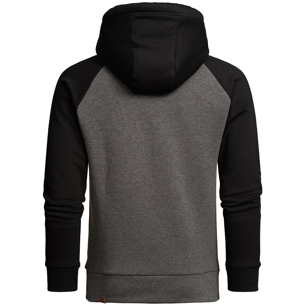 Amaci & sons mörkgrå hoodie bakifrån