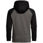 Amaci & sons mörkgrå hoodie bakifrån