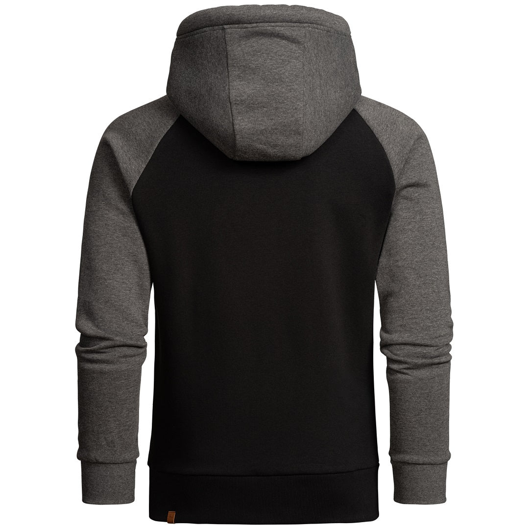 Amaci & sons svart hoodie bakifrån