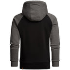 Amaci & sons svart hoodie bakifrån