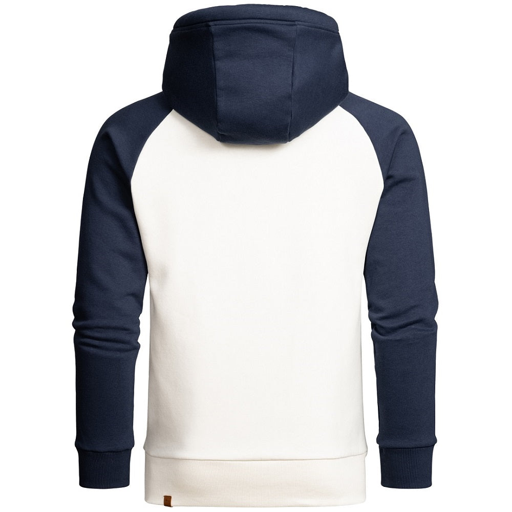 Amaci & sons vit hoodie bakifrån