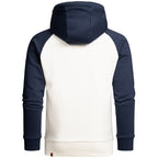 Amaci & sons vit hoodie bakifrån