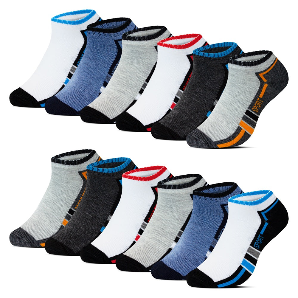billigt 12-pack sportiga ankelstrumpor
