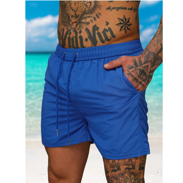 Billiga badshorts herr - mörkblåa shorts