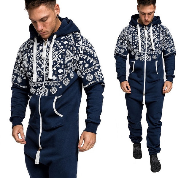 Blå vintage onesie med luva 499 kr