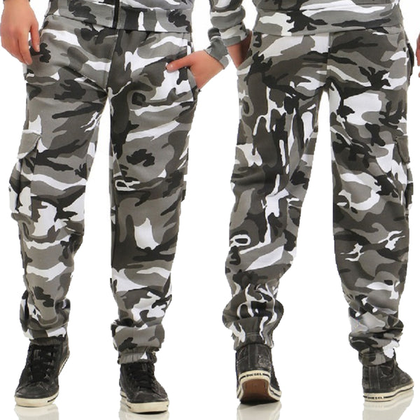 Camouflage mjukisbyxor med cargoficka - modell Boden JHNsport urban