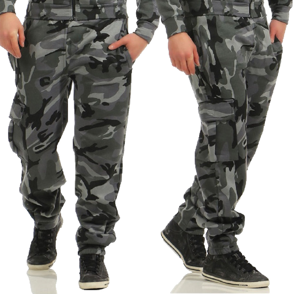 Camouflage mjukisbyxor med cargoficka - modell Boden JHNsport midnight