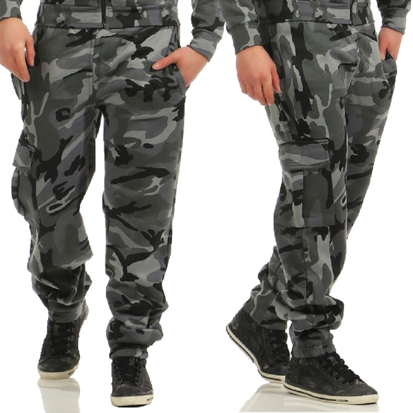 Camouflage mjukisbyxor med cargoficka - modell Boden JHNsport midnight