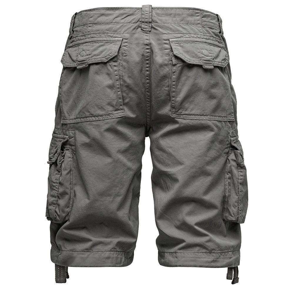 Cargoshorts från Amaci & Sons - mörkgråa bakifrån