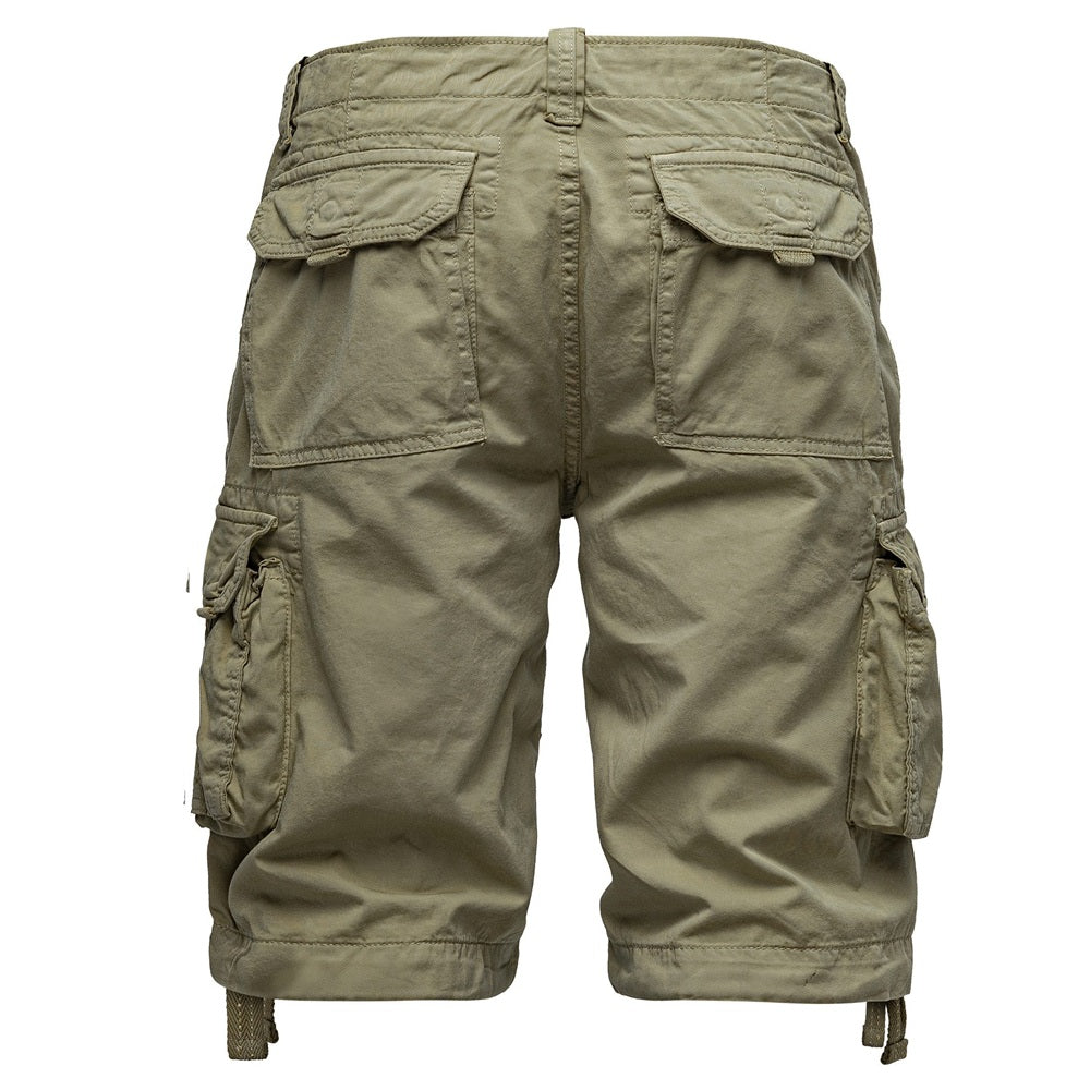 Cargoshorts från Amaci & Sons - gröna bakifrån