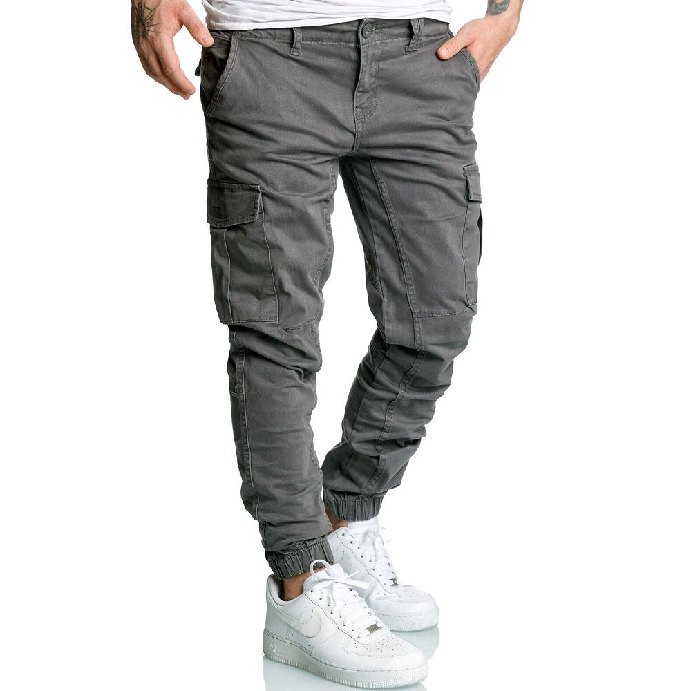 Mörkgråa chino joggers 499 kr - Herrbyxor med cargofickor -gråa