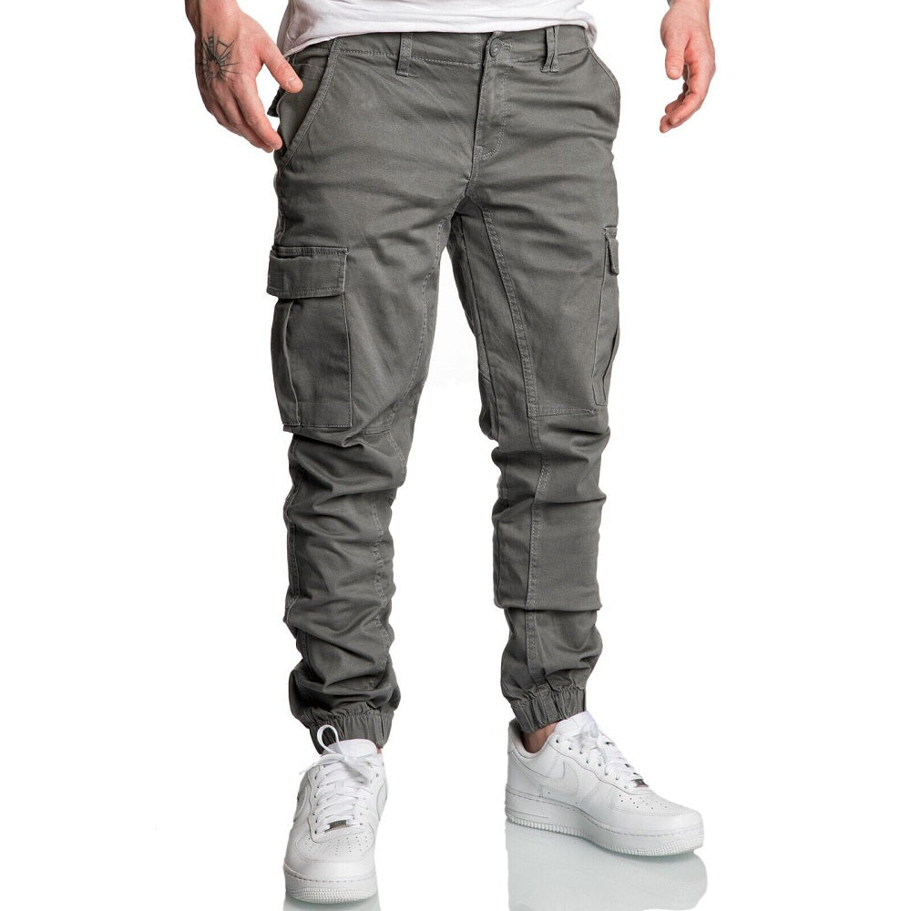 Mörkgråa chino joggers 499 kr - Herrbyxor med cargofickor - chinos