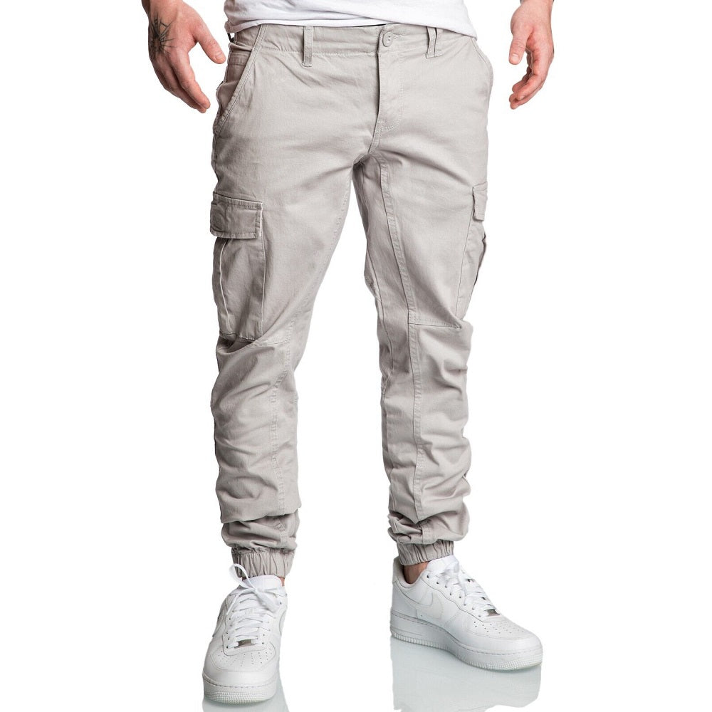 Ljusgråa chino joggers herr 499 kr - cargobyxor chinos