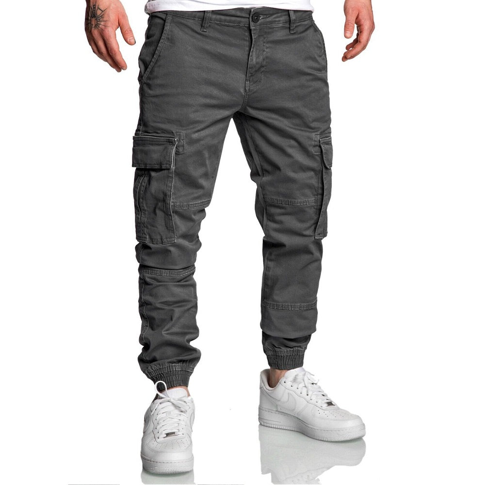 Chino joggers - Cargobyxor antrazitgrå