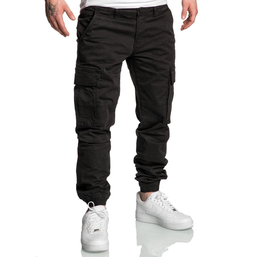 Chino joggers - Cargobyxor svarta