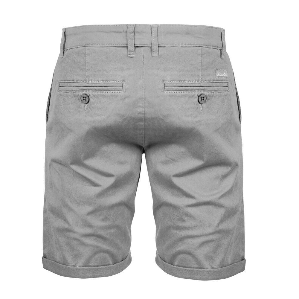 Ljusgråa chino shorts herr - Stilrena herrshorts bakifrån