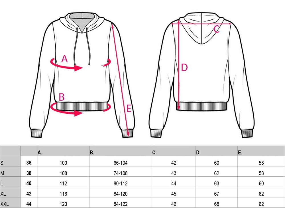 Bongual storlekstabell hoodies