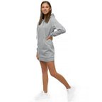 Ljusgrå Dam hoodie 269 kr - Damtröja med luva framifrån