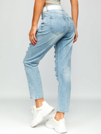 Ljusblå jeans - damjeans bakifrån