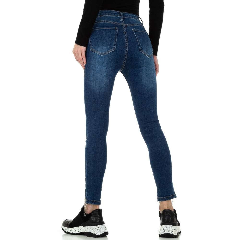 Damjeans med hög midja och stretch - jeans dam bakifrån