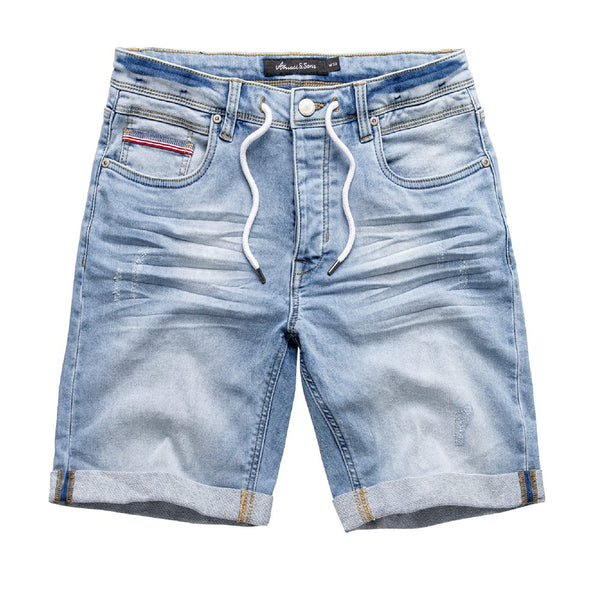 Denim shorts till sommaren - Jeansshorts Herr ljusblåa