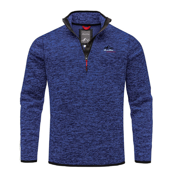 Fleecetröja halv dragkedja mörkblå