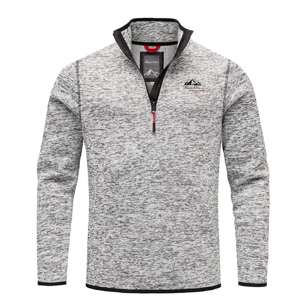 Fleecetröja halv dragkedja grå