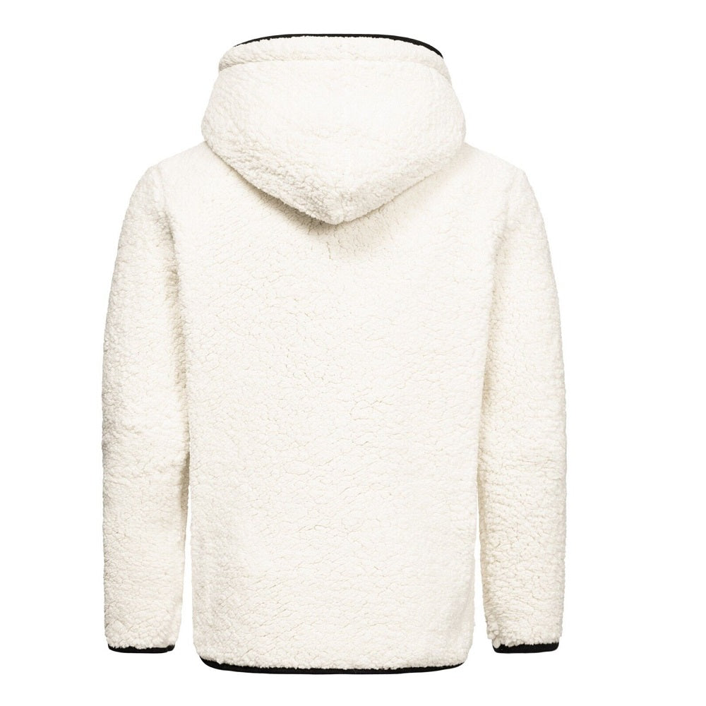 Fleece huvtröjor - Herrtröjor fleece med huva vit bakifrån