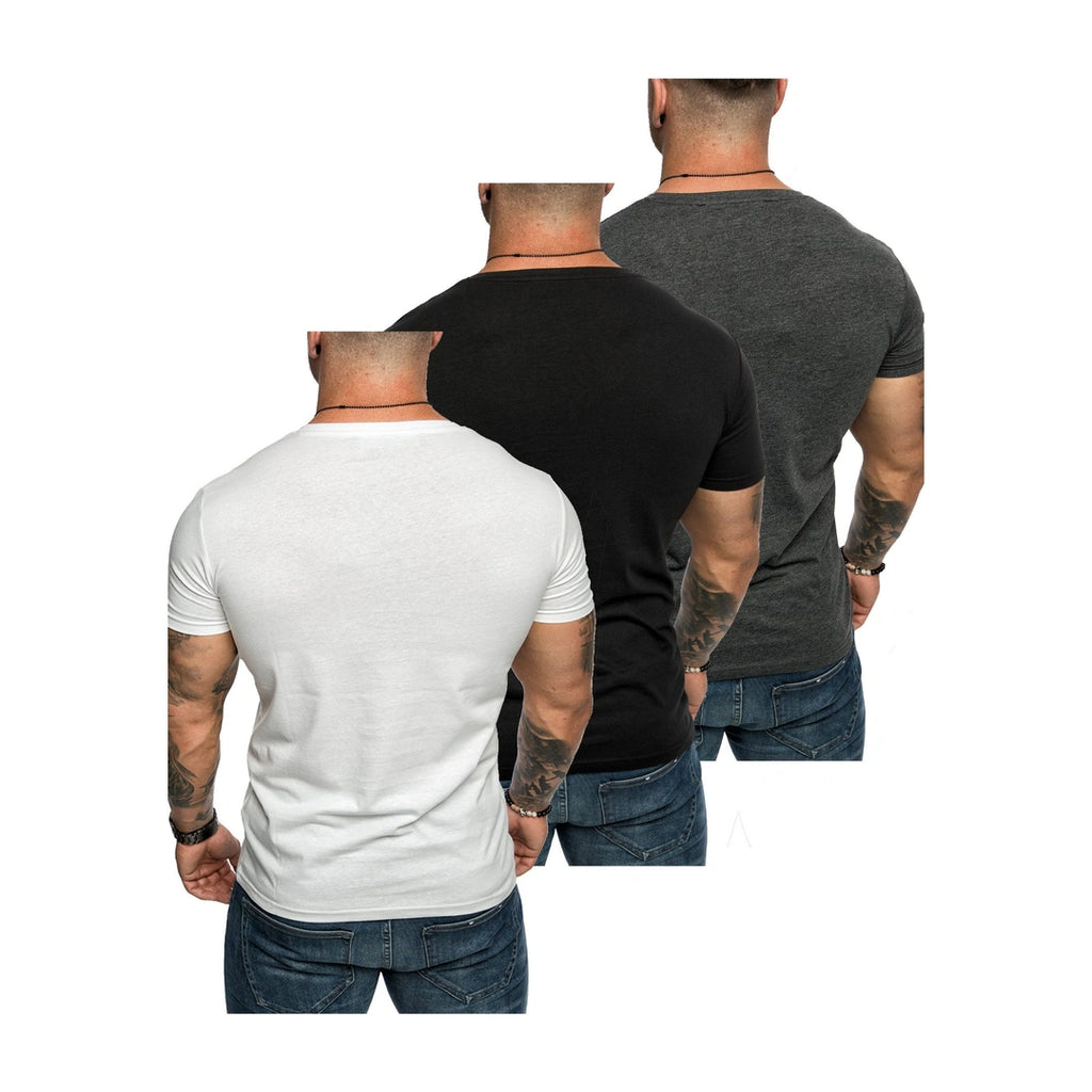 Flerpack t-shirts från Amaci & Sons i mixade färger bakifrån