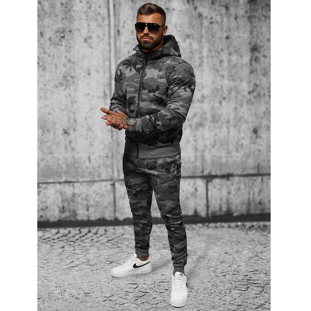 Grafitgrå camo träningsoverall - Herr sida