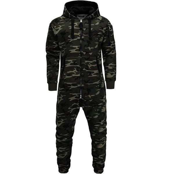 Onesies med attityd - Unisex Jumpsuits med luva - camouflage grön