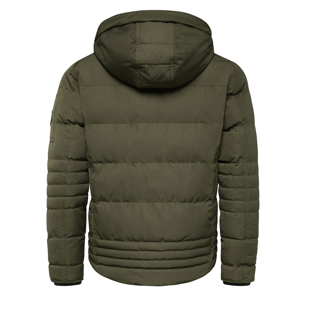 Grön vinterjacka herr - Amaci & sons Herrjacka bakifrån
